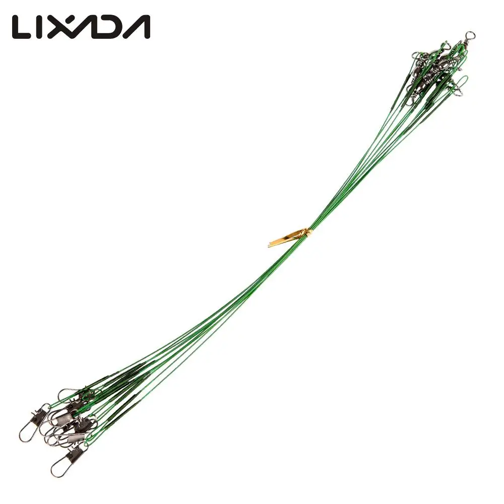 Lixada 10 шт нейлоновое покрытие Нержавеющая сталь лидер рыболовная трасса блесны