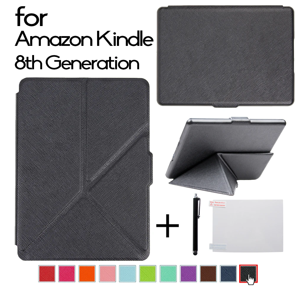 

Case for Kindle 8th Generation 2016 Ereader Origami Leather Cover for Kindle 8 Auto Sleep and Wake up Protective Shell /skin