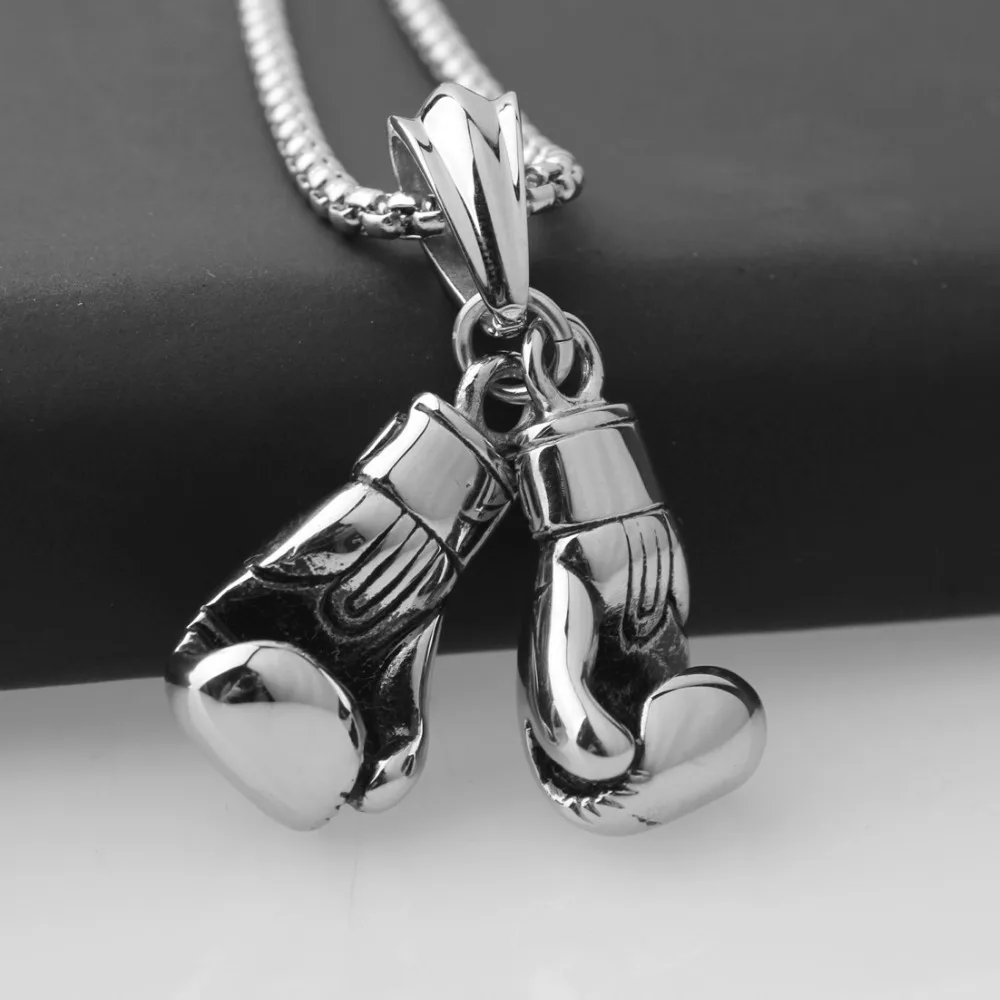 Мужские ювелирные изделия блестящее серебро нержавеющая сталь двойная