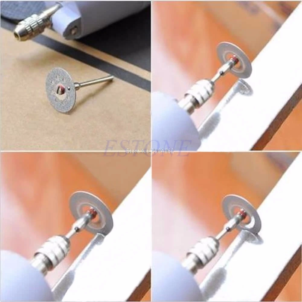 

Mini 22mm 5PCS Sharp Rotary Diamond Cutting Discs Disks Dremel Tools With A Rod