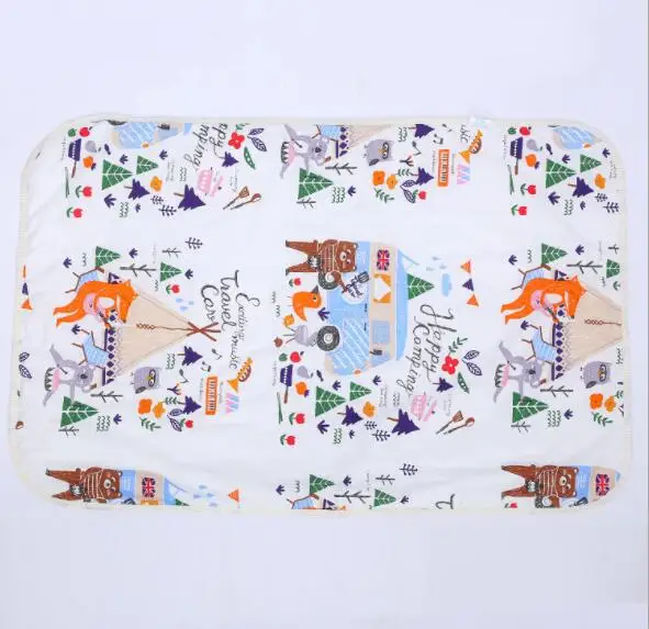 60x90 cm Fox Пеленки для детей, пеленальный коврик для младенцев, портативный, складной, моющийся, водонепроницаемый, 50*70/60*90 см/70*90 см, матрас, моча, коврик, коврики для игр - Цвет: 60x90 cm Fox