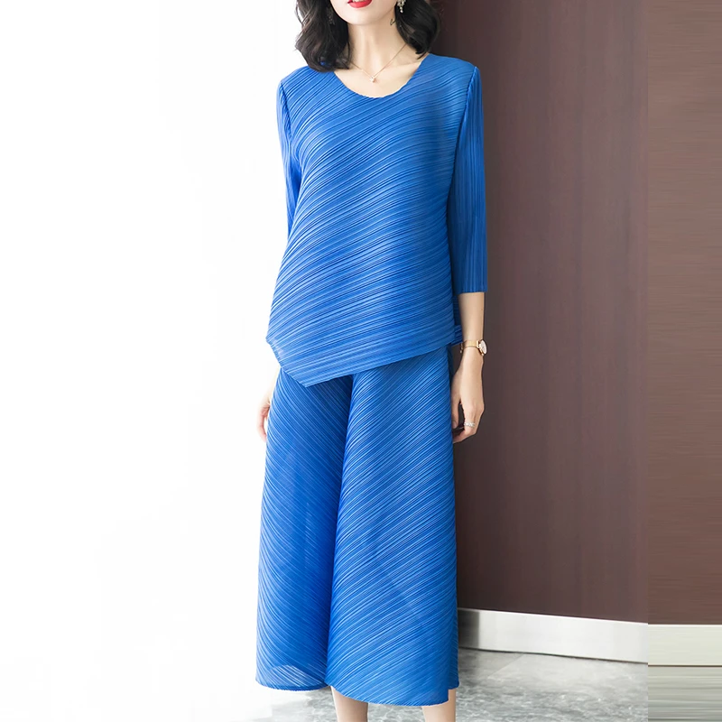 Changpleat 2019 новые весенние женские комплекты Miyak плиссированные Модные свободные