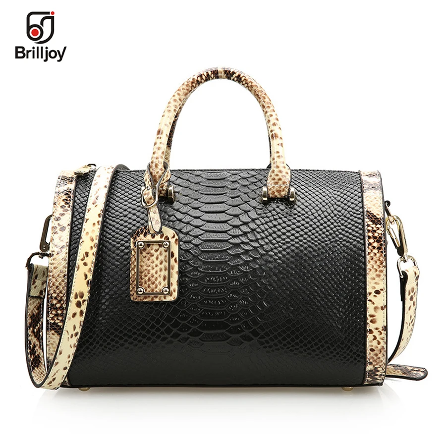 Сумка женская из натуральной кожи под крокодиловую змеиную кожу | Багаж и сумки