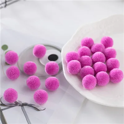 C17 Rose Purple 40 шт./лот диаметр 20 мм кашемир помпон мех животных шарик ручной работы DIY мягкие помпоны свадебные украшения, Вышивание/клей на одежду интимные аксессуары - Цвет: C17 Rose Purple