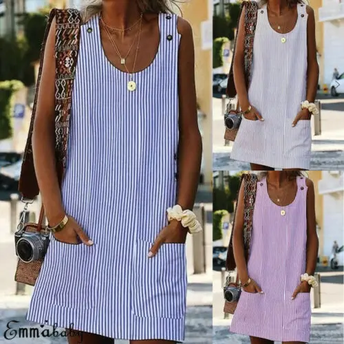 Женское пляжное платье без рукавов большого размера плюс лето 2019 | Женская одежда