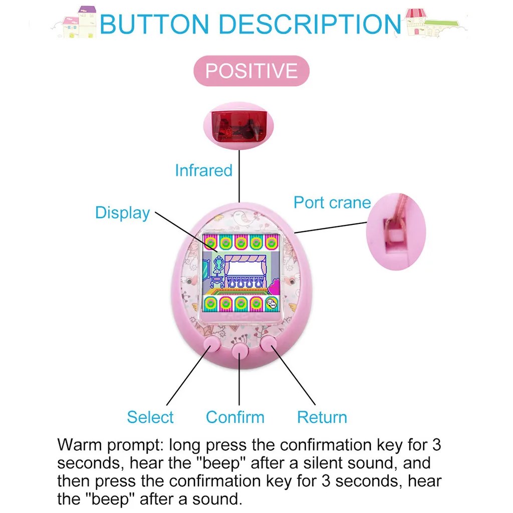 Tamagotchis смешные детские электронные питомцы игрушки Ностальгический питомец в одном виртуальном кибер интерактивная игрушка для питомцев цифровой HD цветной экран E-Pet