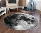 3D Круглый ковер земля Луна ковер для дома круглый ковер для гостиной дети мальчик спальня стул круглый напольный коврик коврики для дома