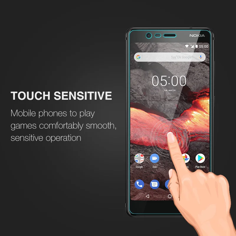 Закаленное стекло Elekzone 9H для Nokia 3 3.1 Plus 2.1 5 5.1 6|Защитные стёкла и плёнки телефонов| |