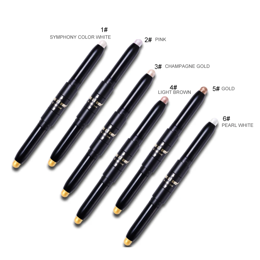 Двухсторонние Тени с блеском 6 цветов золотой маркер карандаш бронзатор cotour