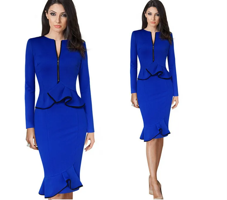 Длинное женское платье для офиса летнее платье-карандаш Vestidos элегантные