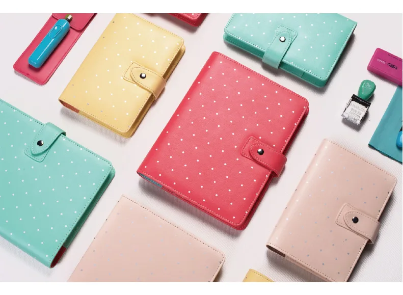 A5 A6 в горошек спиральный ноутбук Многофункциональный Макарон конфетный сладкий