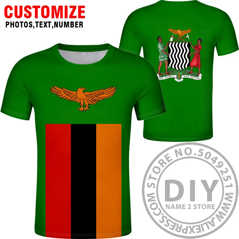 Футболка Замбия самодельная футболка с бесплатным именным номером zmb