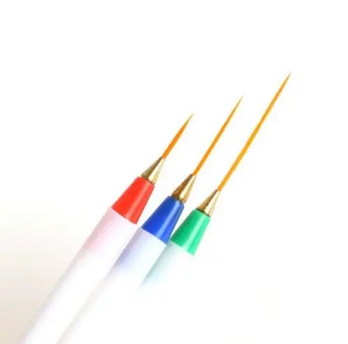 3x Новый дизайн ногтей DIY Акриловая Краска Рисование полоски ручка УФ гель Кисти
