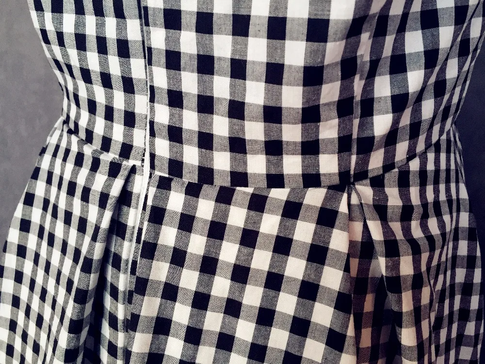 30-летние женские винтажные 50s gingham с открытыми плечами лодочкой шеи свинг-платье рокабилли pinup vestidos размера плюс платья jurken robe