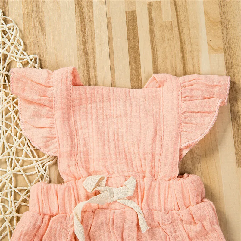 PUDCOCO/Лидер продаж однотонные штаны с оборками и бантом для маленьких девочек