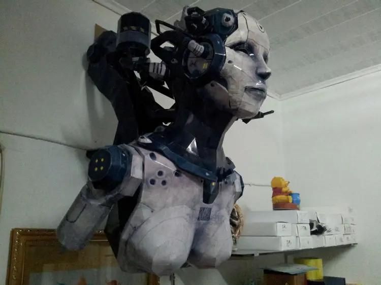 3D бумажная модель звезда терран женщина адъютантная ручной работы сделай сам