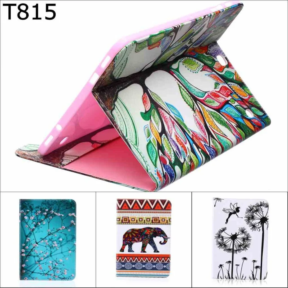 Чехол для samsung Galaxy Tab S2 9,7 T815 T810 SM-T810 кошелек с рисунком цветка дерева из искусственной кожи для samsung T810 T815