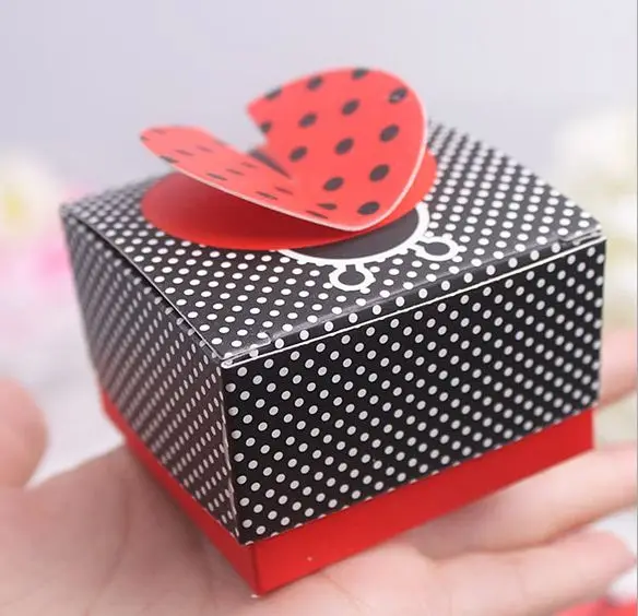 200 x божья коровка Божья в стиле Baby Shower коробки для конфет подарок на детский день
