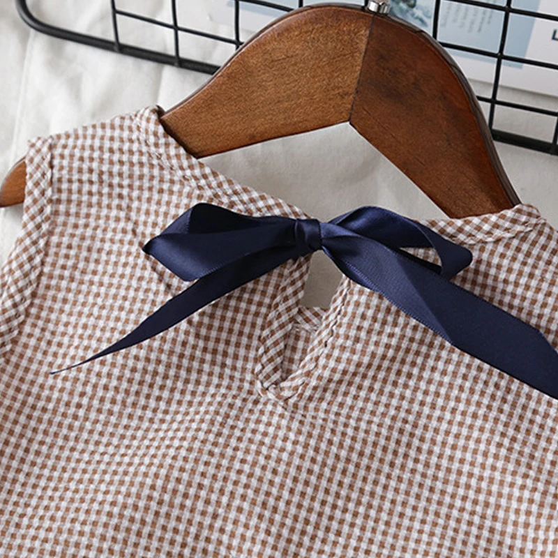 Летняя одежда для маленьких девочек полосатая футболка без рукавов + шорты