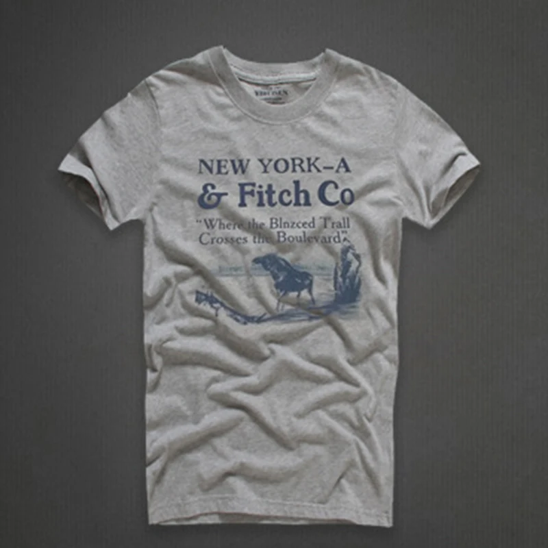 Лето 2017 г. модные Для мужчин футболка Повседневное лоскутное короткий рукав