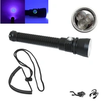 led uv flashlight ultraviolet light diving flashlight underwater uv torch waterproof lamp for find scorpion money cash detection