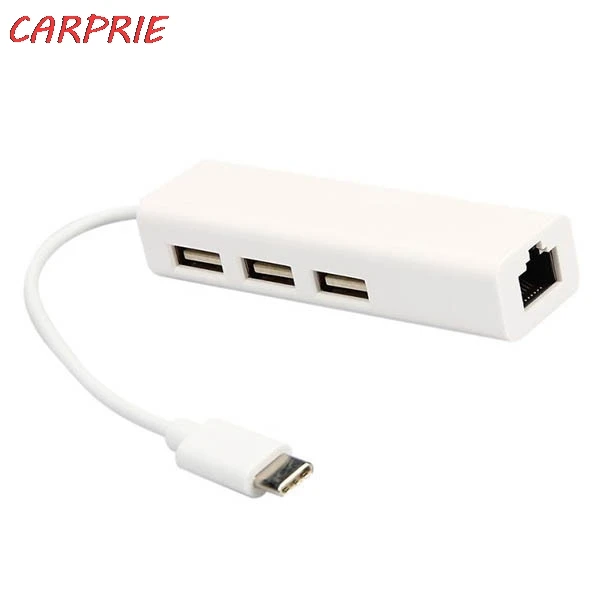 CARPRIE Тип C + USB 2 0 3 1 несколько портов концентратор с сеткой Ethernet LAN адаптер для ПК