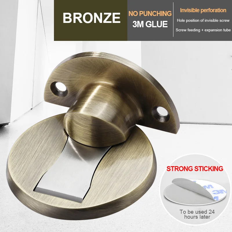 Green bronze Feng Ye магнитные дверные стопоры 304 из нержавеющей стали дверные пробки скрытые дверные ручки ловить колышек для настила мебель оборудование - Цвет: Green bronze
