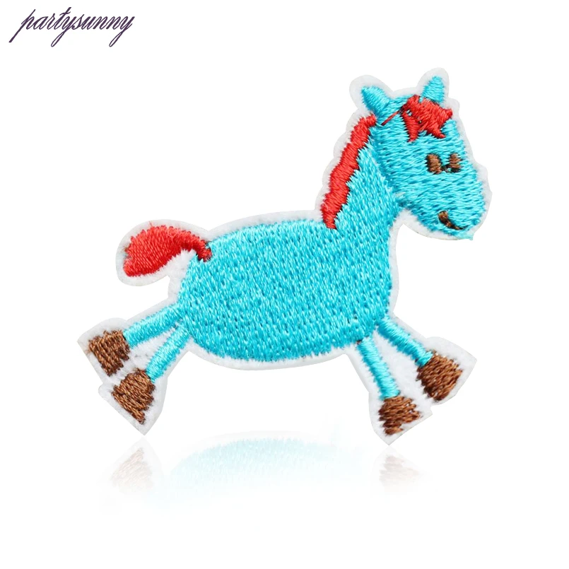 PF 4 шт./лот Stripes Верховая Вышитые Патчи для Одежды Мультфильм Патч Термо наклейки