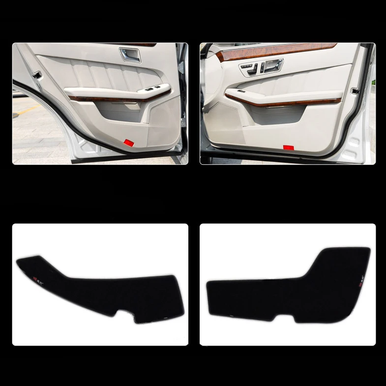 4pcs Fabric Door Protection Mats Anti-kick Decorative Pads For Mercedes-Benz E-class 2009-2010 | Автомобили и мотоциклы