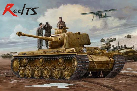 RealTS модели Trumpeter в собранном виде модель военного танка 00366 KV-1 756R захватили Пособия по немецкому языку танки