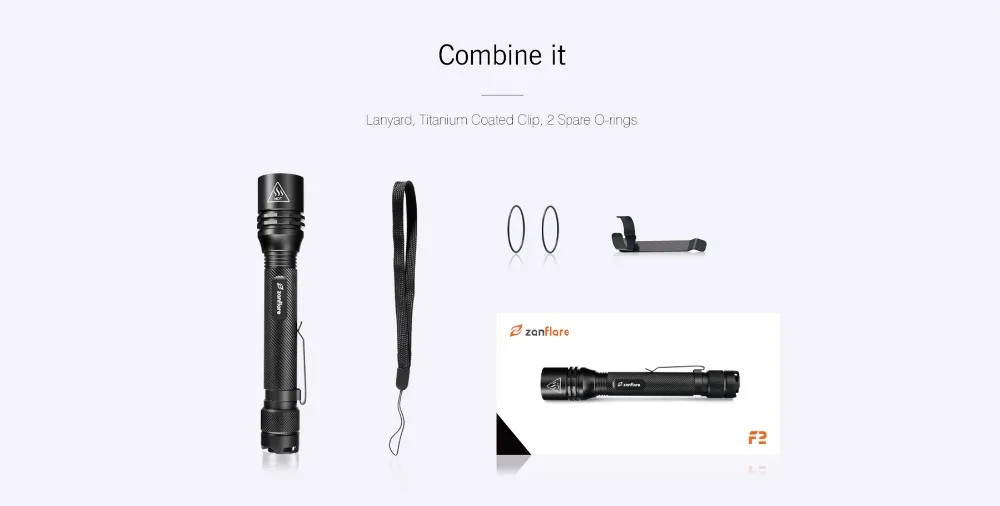 Светодиодный фонарик, XP-G2 светодиодный фонарь zanflash F2 Cree, IP68 водостойкий Мощный тактический фонарь, 4500-5000K