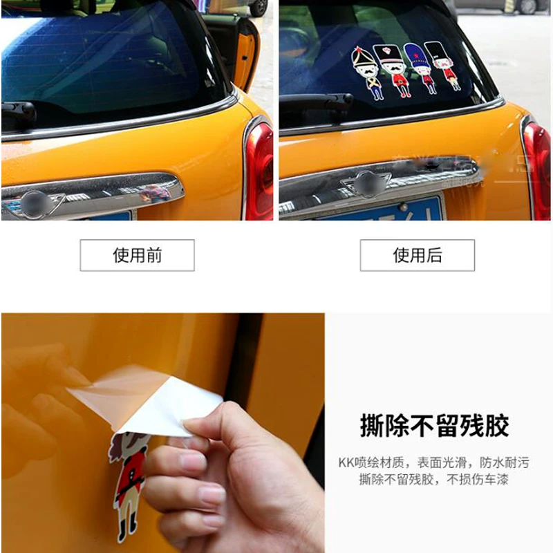 Новейшая мода печать наклейки на заказ солдат крутой стиль УФ Защита Mini Cooper