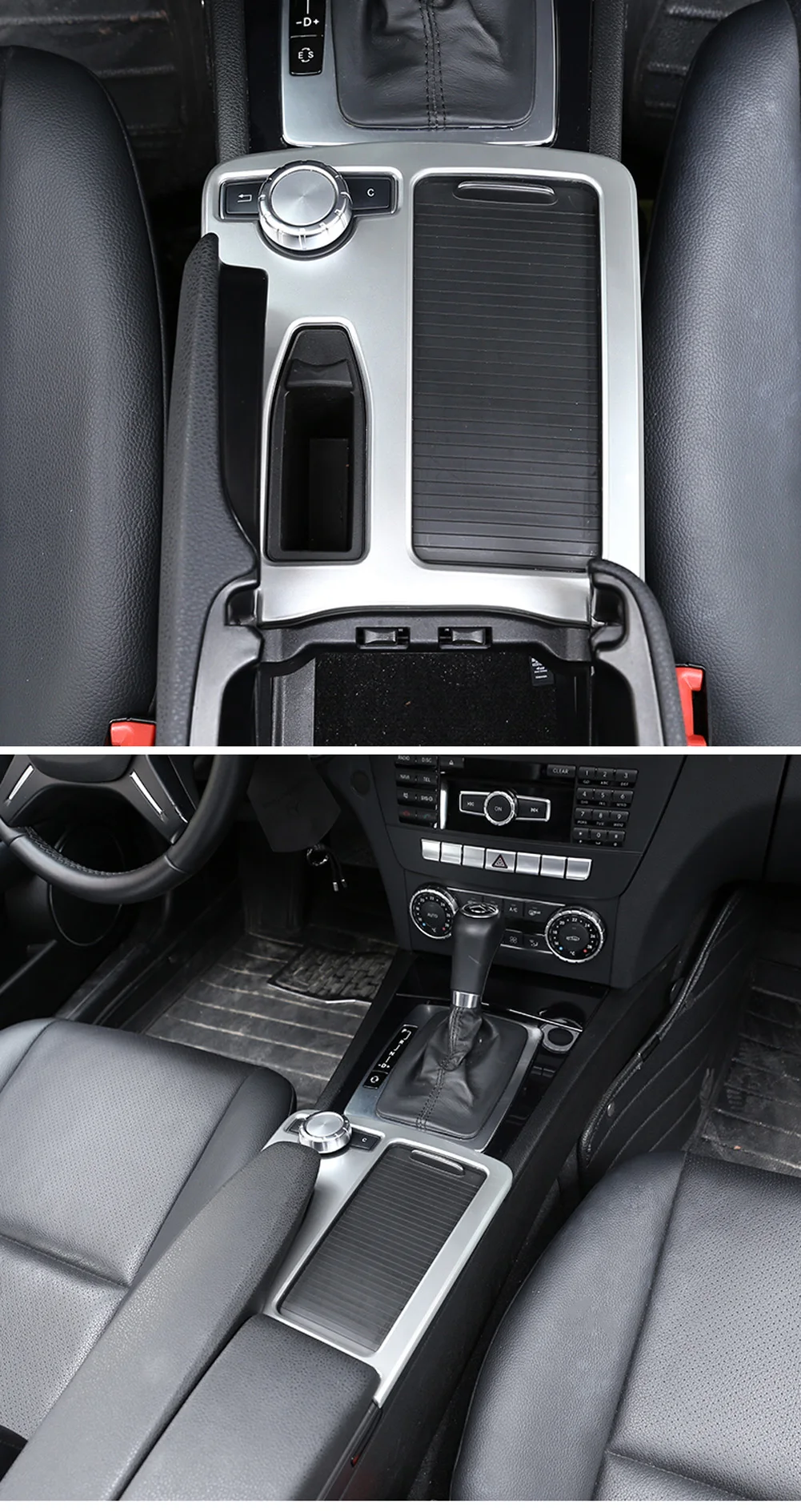 Для Mercedes Benz C Class W204 C180 C200 C260 C300 2007-2013 Автомобильная центральная консоль крышка чашки воды Накладка для Benz E класс W212 10-11
