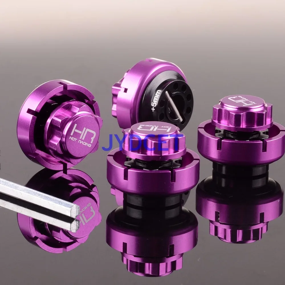 

4P HSF10X07 RC 17mm Warlock Hex w/Serrated Nuts +5MM PURPLE For HPI Savage Flux
