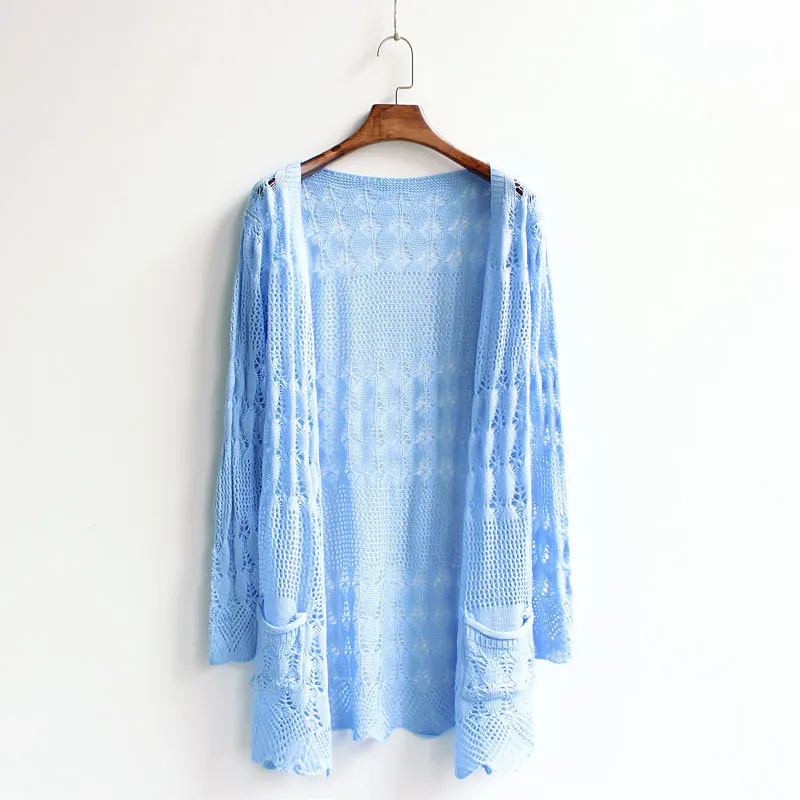 Кардиганы с длинным рукавом размера плюс весна 2018 новые модные вязаные свитера