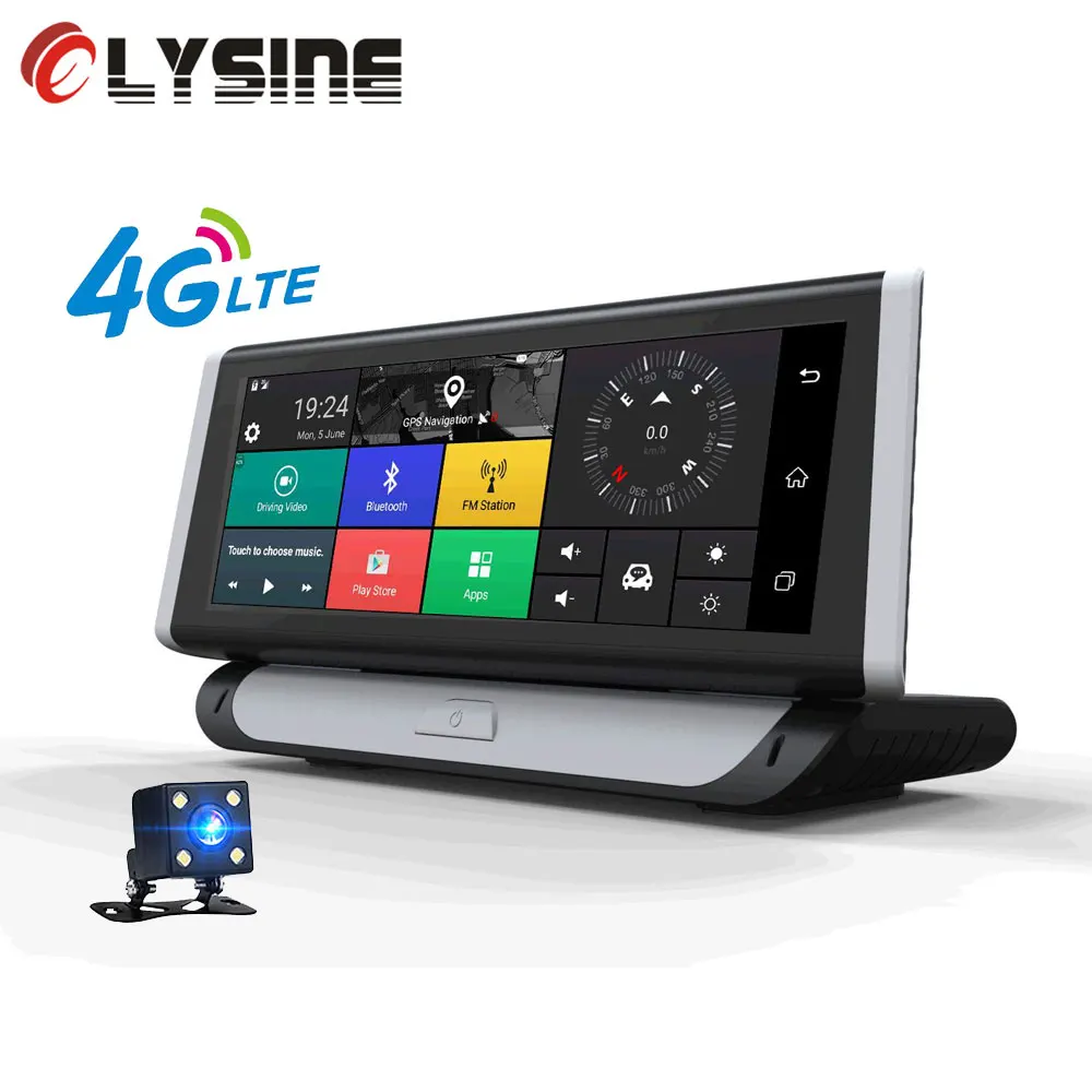 Olisine 8 'ƊG Android Автомобильный видеорегистратор GPS навигатор ADAS Wifi Bluetooth Dashcam