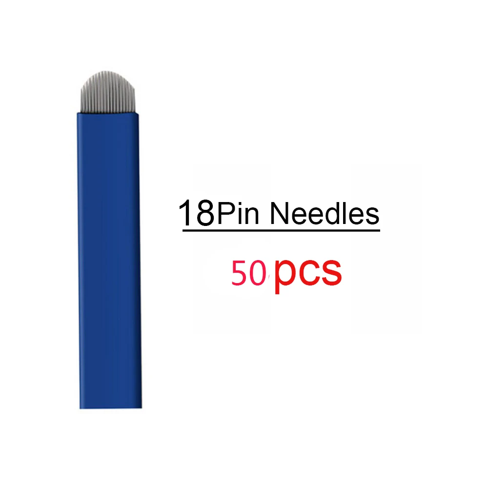 50 шт. иглы для перманентного макияжа 18 пин|blade needle|tattoo needleseyebrow tattoo needle |