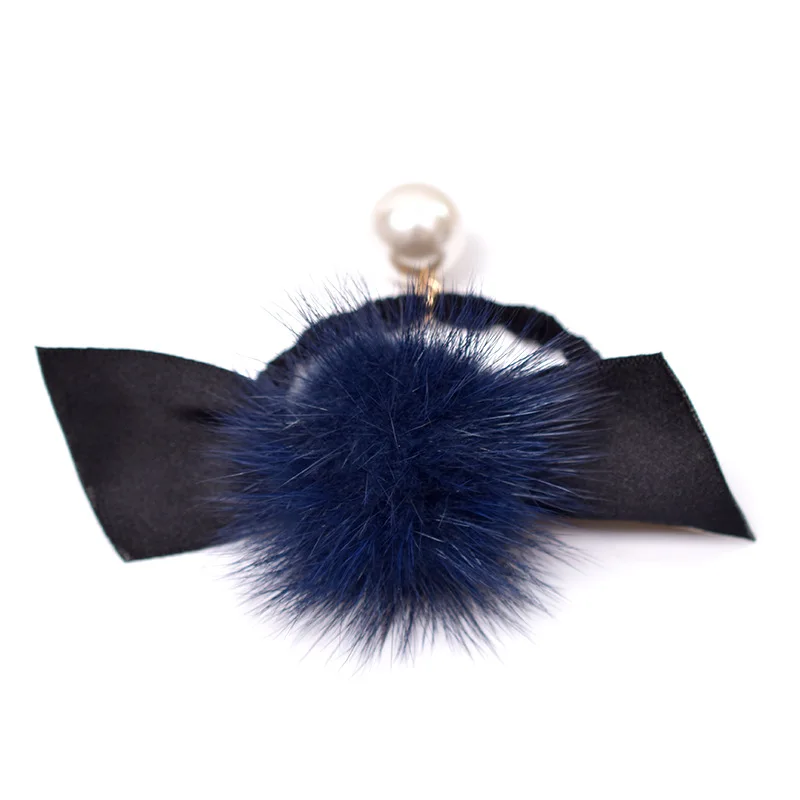 Норковый ободок для волос повязка на голову новинка 2018 резинка галстук-бабочка