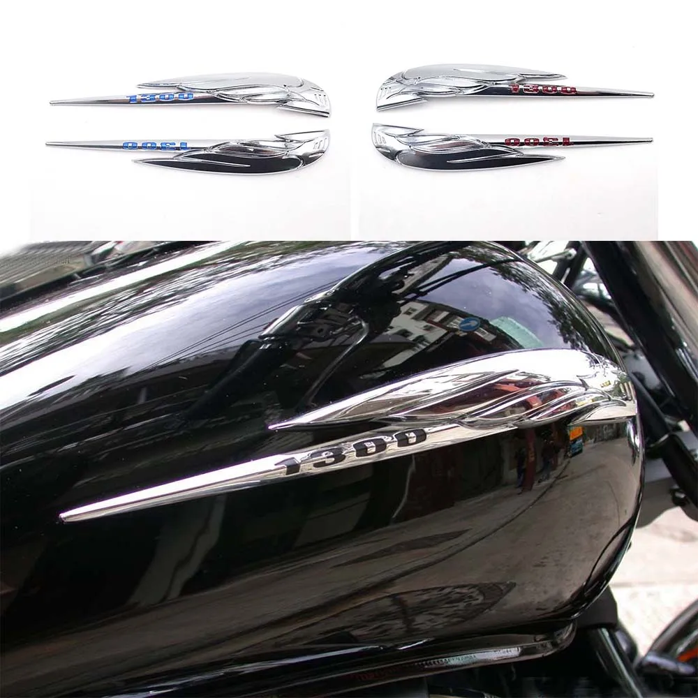 1 пара VTX 1300 мотоциклетный топливный бак эмблема значок наклейки для Honda 1300T 1300S 1300C