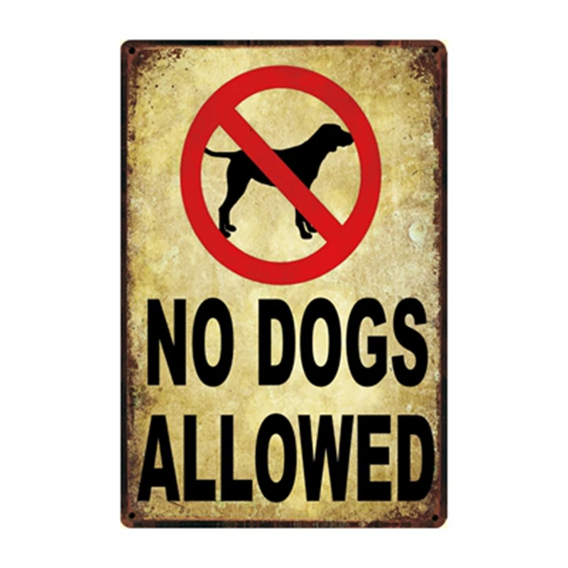 Постер Kelly66 металлический в виде надписи Плохая Собака размером 20 х30 см | Дом и сад