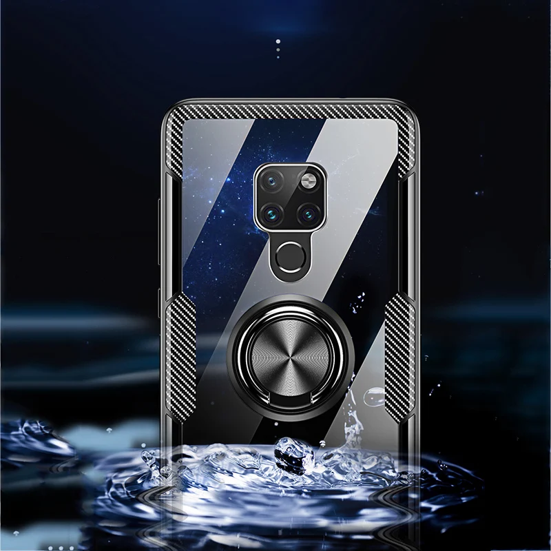 Hybrid Case For Huawei Mate 9 10 Pro 10Pro 360 Metal Magnetic Finger Ring Holder Stand Soft TPU Bumper Clear Hard PC Back Cover |