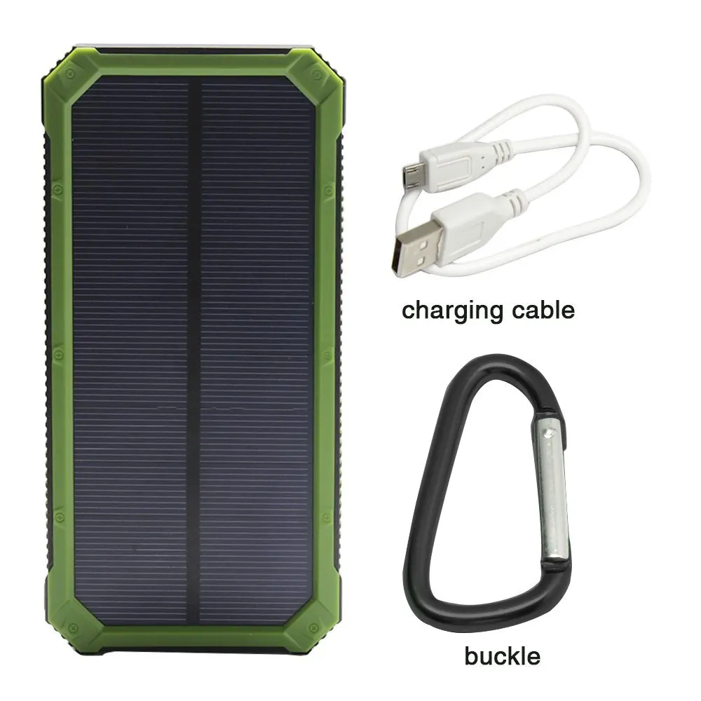 Power Green Key Chain Solar Battery Pack 15000mAh Mono Charger Bank светодиодный светодиодной подсветкой |