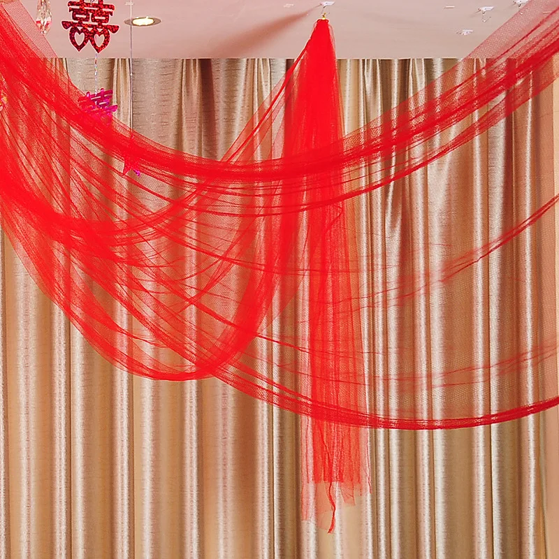 8M Wedding Stair Decoration Tulle Yarn Flower Balls Artificial DIY Decorative Room Veils Crafts for Festival Party Decor | Дом и сад