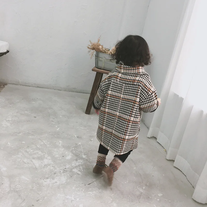 Детская одежда; куртки для мальчиков и девочек; пальто в Корейском стиле; Модное детское пальто в клетку; куртка для маленьких мальчиков; зимняя куртка для маленьких девочек; верхняя одежда