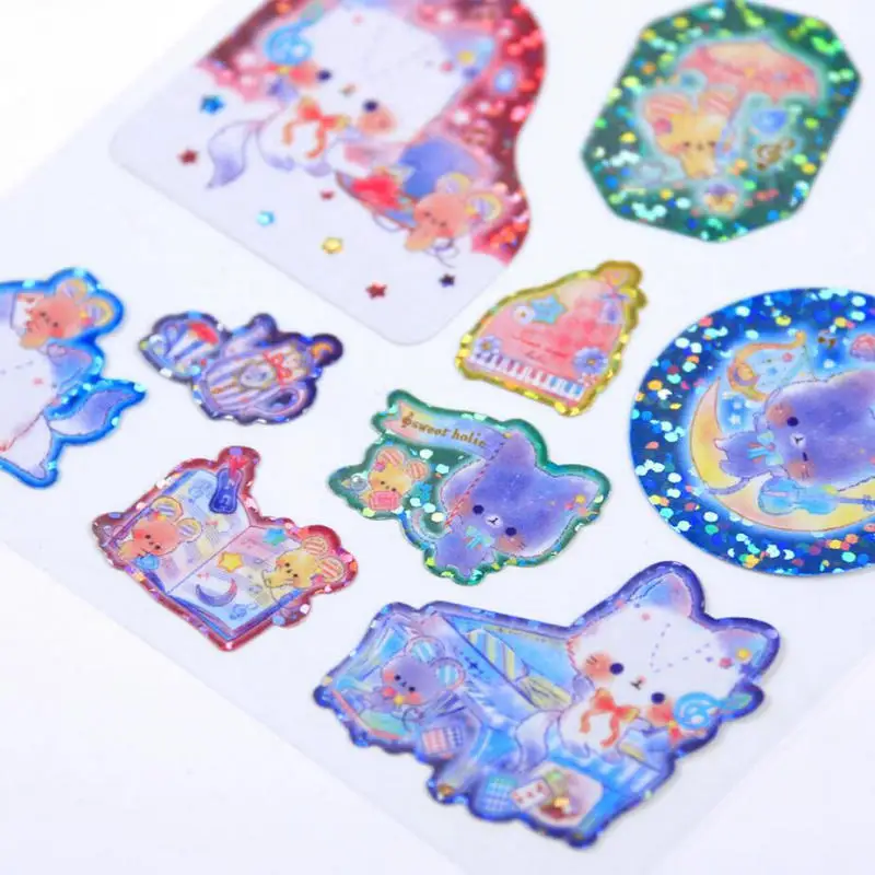 3 шт. наклейки ручной работы в виде шейкера милые блестящие Кристальные Материалы