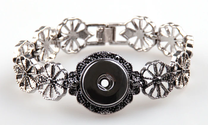 Регулируемый браслет с серыми фианитами 1 8 2 см|bracelet association|button braceletbutton bracelet directions