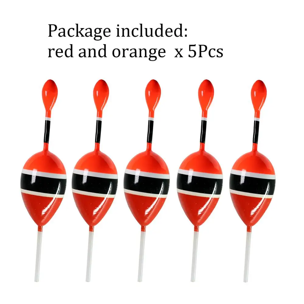 5pcs red 5 шт./лот, поплавок-поплавок, 15 г, 2 дюйма, пробковая древесина, поплавок-поплавок, 5 цветов, поплавок-поплавок - Цвет: 5pcs red