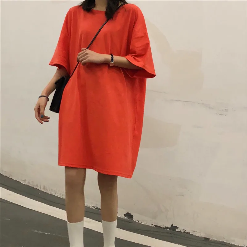 Платье женское повседневное с О-образным вырезом и коротким рукавом | Женская
