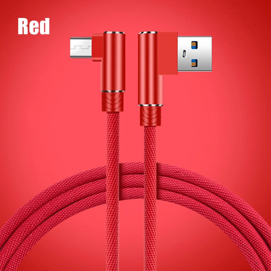 3A быстрая зарядка Micro USB 1 м 2 м 3 м Быстрый кабель для Xiaomi Redmi для samsung для huawei Honor телефон usb кабель для зарядки данных шнур - Цвет: red