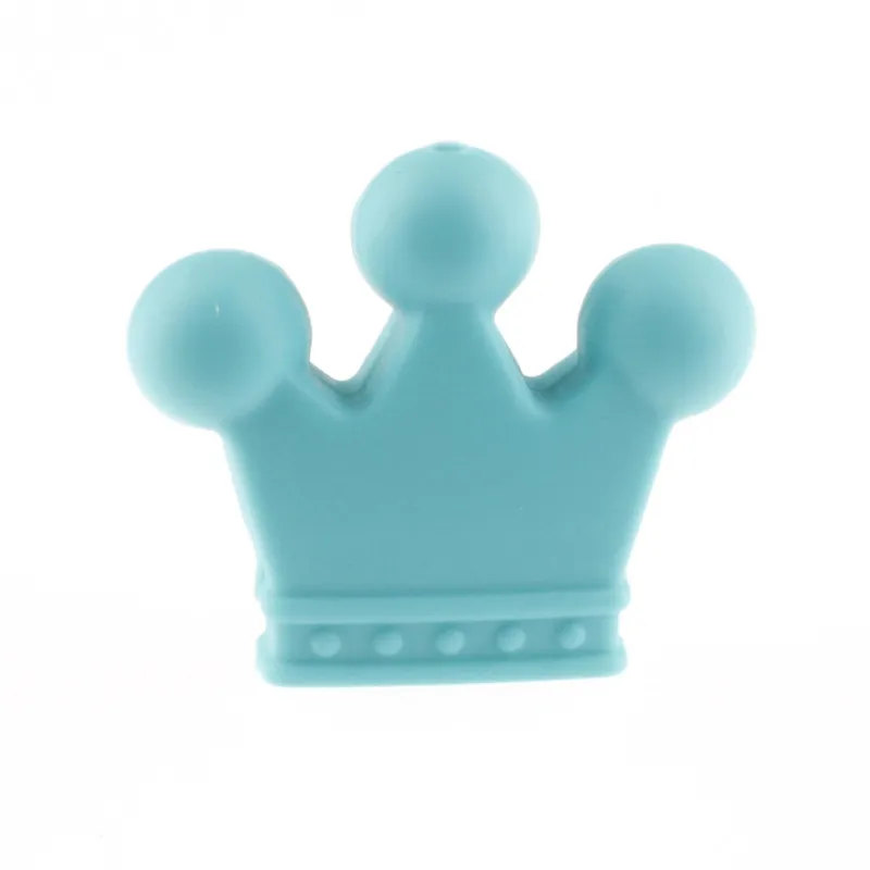 30 piezas corona cuentas de silicona Bpa libre Diy beb&eacute; masticado corona mordedor COLLAR COLGANTE de calidad alimentaria enfermer&iacute;a regalo juguetes fabricaci&oacute;n-2